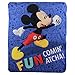 S.L. Home Fashions Mickey Mouse Fun Kids Character Lightweight Fleece Throw Blanket