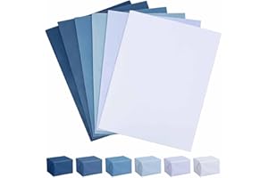 MUNILAIL 60 Sheets Dusty Blue Tissue Paper 14 x 20 Inches Gradient Blue Tissue Paper 6 Solid Blue Wrapping Papers for Birthda
