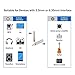 eBoot Headphone Adapter 6.35 mm Male to 3.5 mm Female and Stereo Adaptor 3.5 mm Male to 6.35 mm Mono Female, Nickel Plated, 4 Pieces