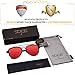 SOJOS Fashion Aviator Unisex Sunglasses Flat Mirrored Lens Double Bridge SJ1051 with Matte Black Frame/Red Mirrored Lens