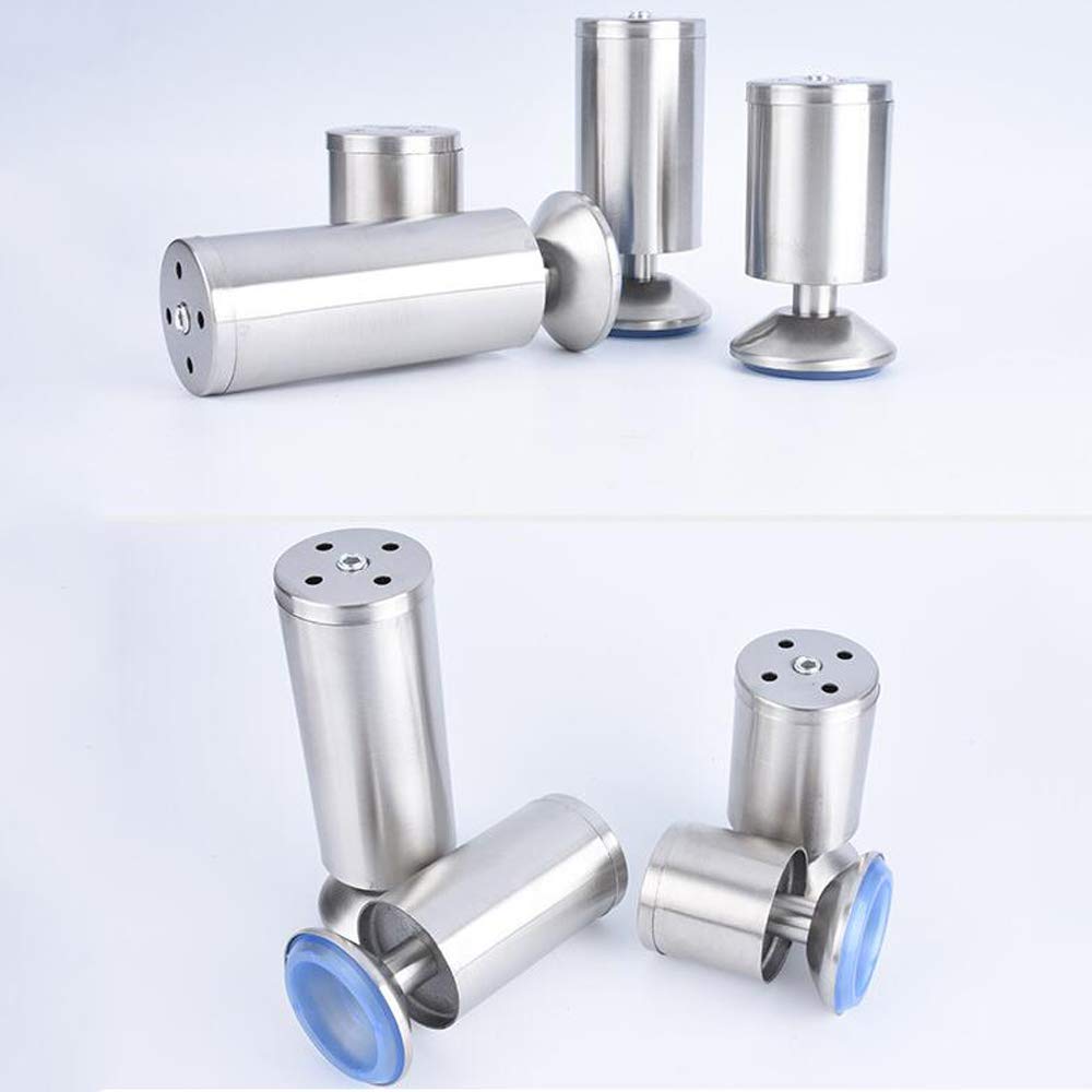 Möbelpflege Möbelfüße Edelstahl gebürstet 1-15mm Verstellbare