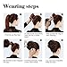 BARSDAR Messy Hair Bun Extensions Hairpiece for Women Updo Scrunchie Hair Piece (M2-33# Darkest Brown mix Dark Auburn)