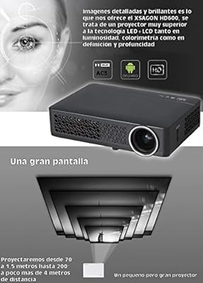 proyector FULLHD soportado, XSAGON HD600 con Android, DLP, Wifi ...