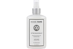 MANE TAME PROFESSIONAL MEN'S GROOMING MANE TAME Profession Men’s Grooming After Shave Balm – Post Shave Balm with Collagen, Green Tea, & Oatmeal Extract - Hydration & Protection from Shaving Irritation & Dryness, 9 oz.