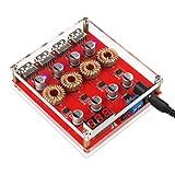 DROK Buck Converter Voltage Regulator DC 9V 12V 24V to DC 5V Power Supply Transformer Charge Adapter Module 4 USB Port Support QC 3.0 2.0 Fast Charging with LED Display Input Volt & Acrylic Shell