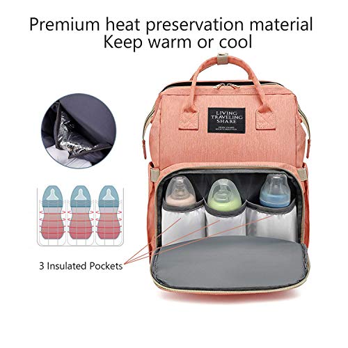 3 in 1 Diaper Bag Backpack with Changing Station, Diaper Bag for Baby
