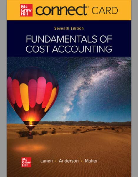 Fundamentals Of Cost Acct. Connect Plus
