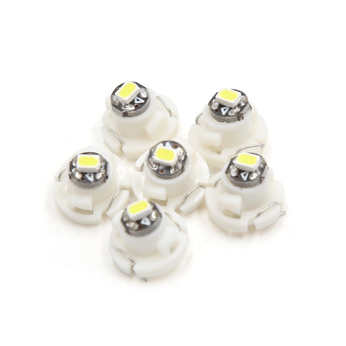 sourcingmap 6 Pcs T4.2 White 3020 LED Panel Light Lamp Bulb for Car Interior