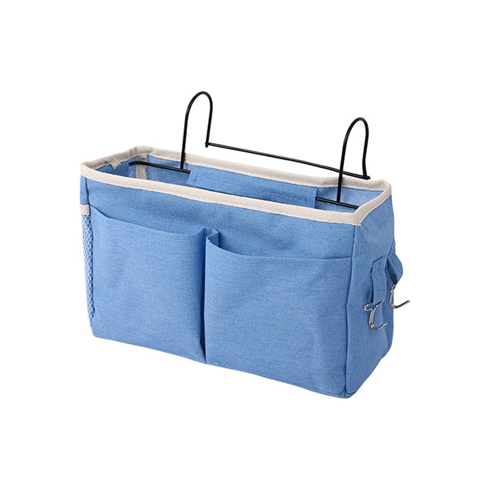 croselyu With pattern Home Multifunctional Bedside Hanging Bag College Dormitory Bedside Cloth Hanging Basket Bed Clutter Sorting Storage Bag Magazine Book Storage Bag (Green) (StyleH)