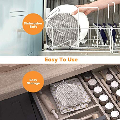Grill Stand Air Fryer With Five Stackable Layers Food Grade Stainless Rack Accessories Steel Dehydrator