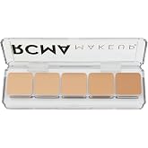 RCMA Makeup 5 Part Series Favorites Palette &ndash; KO &ndash; Highly Pigmented Cream Foundation Shades for Light to Medium Tones &ndash; Customizable Base &ndash; Vegan &amp; Cruelty-Free (0.35 oz)
