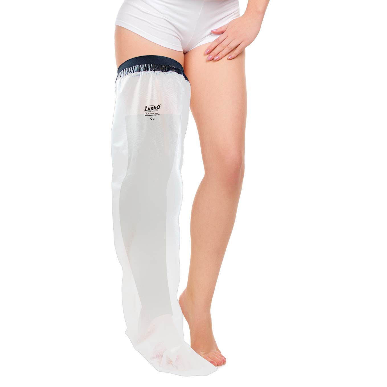 LimbO Waterproof Cast and Dressing Protector - Full Leg (M200FL: 65-90 cm Upper Thigh Circ. (5’0–6’0))
