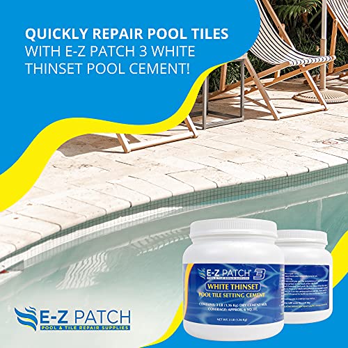 EZ Patch 3 Pool Tile Glue for Repairs Color Adjustable Tile Adhesive for DIY Repairs (3