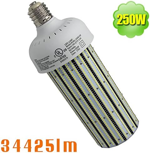 NUOGUAN 250W LED Warehouse High Bay Retrofit (Replace 1000W Metal Halide) AC100-277V UL DLC Premium Qualified E39 Mogul Base Corn Bulb 5000K Crystal White