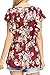 NICIAS Women's Blouse Short Sleeve Floral Print T-Shirt Comfy Tunic Casual Tops for Women