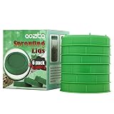 [UPGRADED] Aozita 6 Pack Plastic Sprouting Lids for Wide Mouth Mason Jars - Sprouting Jar Strainer Lid for Canning Jars - Sprouting Screen for Broccoli, Alfalfa, etc.