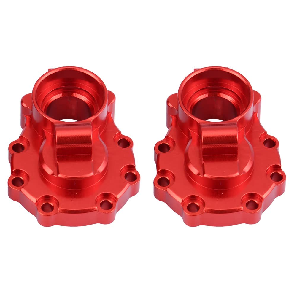 2pcs RC Drive Portal Housing, Aluminum Alloy Portal Drive Housing Rear for Traxxas TRX-4 1/10 Crawler RC Upgrade Part(Red)