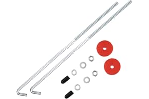 AOKDOM Car Battery Hold Down J Bolts,18-8 (304) Stainless Steel BBattery Hold Down Bracket J Hooks,Universal Car Accessories for Firmly Support Battery (10Inch/2PCS)