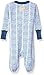 Burt's Bees Baby Baby 1-Pack Unisex Pajamas, Zip-Front Non-Slip Footed Sleeper PJs, Organic Cotton, Blue Star Watercolor, 3-6 Months