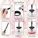 Professional Makeup Brush Cleaner and Dryer, Electric Spinning Make up Brush Machine Tool Portable Cosmetic Clean Device Large Cleaning and Drying Set with the Holder Stand Kit for Dry(Black)