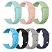 Isenxi Watch Sport Band 38mm ,7 Pack Soft Silicone Sport Wrist Strap Band Replacement With for iWatch Series 1 Series 2 (38mm-09-small)