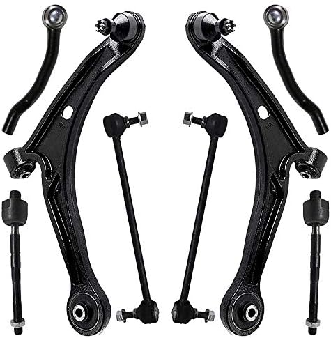 Detroit Axle フロントロワーコントロールアーム ボールジョイント付き 01 05 アキュラ Mdx ホンダ パイロット スウェイバー タイロッド サスペンション8個セット