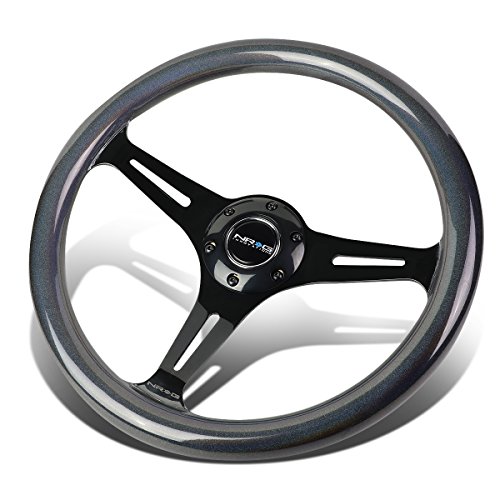 NRG Innovations ST-015BC-CN 6-Bolt Spoke Race Steering Wheel + Horn Button