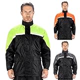 Viking Cycle Motorcycle Rain Gear - Two Piece Motorcycle Rain Suit (Green, 2XL)