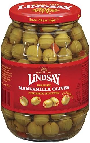 Stuffed Manzanilla Green Olives With Pimiento , 21 Ounce -- 6 Case