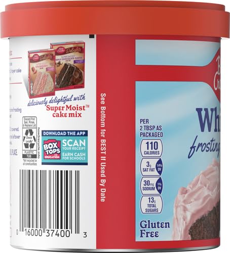 BETTY CROCKER WHIPPED STRAWBERRY MIST FROSTING, GLUTEN FREE, 12 OZ