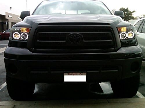 2007-2012 TOYOTA TUNDRA DUAL CCFL HALO PROJECTOR HEAD LIGHTS + 8 LED FOG BUMPER