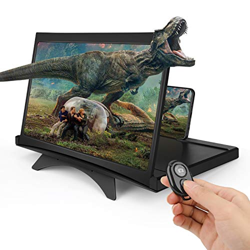 Achort 12'' Screen Magnifier for Cell Phone 3D MobileMagnifier Screen HD with Foldable Phone Stand Amplifier wth Camera…