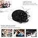 VBIGER Women's Fascinator Woolen Felt Pillbox Hat Cocktail Party Wedding Bow Veil (Black 3)