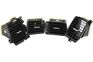 HNGJOIAIK Car Parts Driver Passenger Side AC Air Conditioner Vent Outlet, Compatible with Honda Civic FA1 FD1 FD2 2006 2007 2008 2009 2010 2011(No.3(Black))