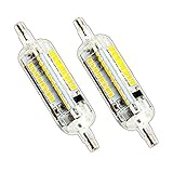 J78 LED Bulb 3 Way Dimmable Luxvista 5W J Type 78MM Double Ended R7S LED Bulb Workshop Lighting Floor Lamp 50W/25W/12W Incandescent Replacement, Warm White 3000K (2-Pack)