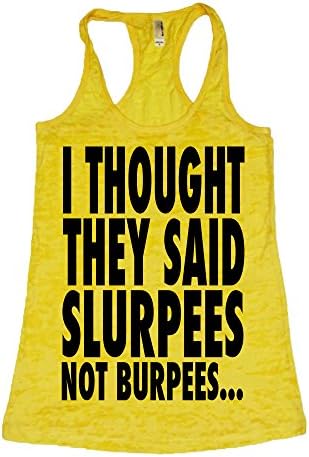 She Squats Clothing Slurpees Not Burpees Burnout Gym Tank Top