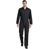 TopTie Men's Long Sleeve Coverall, Action Back Coverall Relaxed Fit, Work Wear Suit