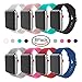 ALNBO Compatible Apple Watch Band 38mm 40mm Soft Silicone Replacement Sport Band iWatch Strap for Apple Watch Series 4,3,2,1 8 Pack