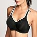 SYROKAN Women's Full Support High Impact Racerback Lightly Lined Underwire Sports Bra Black 38DD