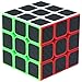 AMTopShow Super-durable, Ultra-Smooth Magic Cube/Carbon Fiber Cube with Stickers/ 3x3x3 Speed Cube Carbon Fiber in Black Stickers