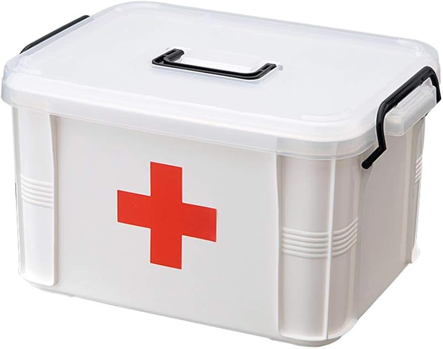 Wizsoula First Aid Kit Waterproof Plastic Storage Box, Portable