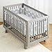BreathableBaby Breathable Mesh Liner for Full-Size Cribs, Classic 3mm Mesh, Peaceful Elephants (Size 4FS Covers 3 or 4 Sides)
