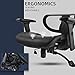 Smugdesk Mesh Adjustable Headrest, Lumbar Support, 3D Armrest Office Chair Dark Black
