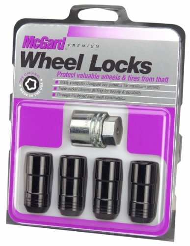 McGard 24144 Chrome/Black (9/16"-18 Thread Size) Cone Seat Wheel Lock, (Set of 4)