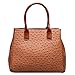 Hynes Victory Ostrich Top Handle Handbag (Brown)