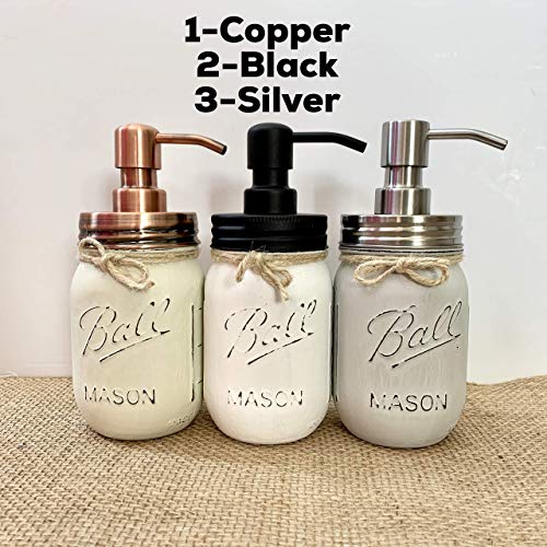Mason Jar Bathroom Organization Set, 5 Piece Set, Your Choice of Colors, Silk Flowers Optional