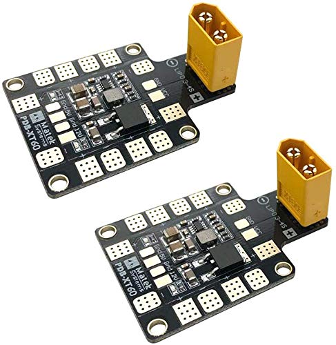 2Packs Power Distribution Board PDB-XT60 with BEC 5V and 12V 2oz Copper for RC Helicopter Quadcopter FPV Racing