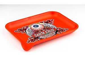 Santa Cruz Shredder Flying Eyeball Red Tray - Smooth Rounded Edges, Spout for Easy Filling - Durable Design for Effortless Experience - Small