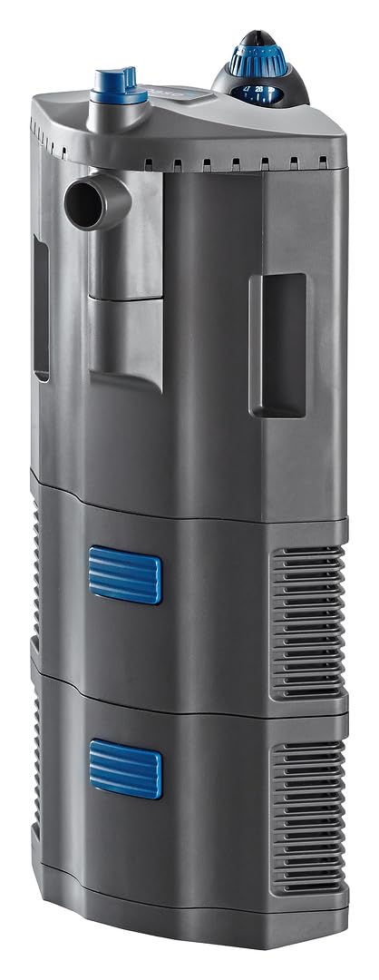 Oase BioPlus Thermo 100 - Compact Fish Tank Filter and Heater With Three-Stage Filtration, Adjustable Diffuser Nozzles, and EasyClean Mechanism - 500 Litre/Hour Pump - For Tanks Up to 100 Litres