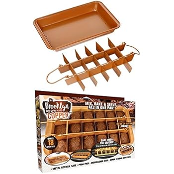 Amazon.com: Non-Stick Brownie Pan With Dividers, FDA ...